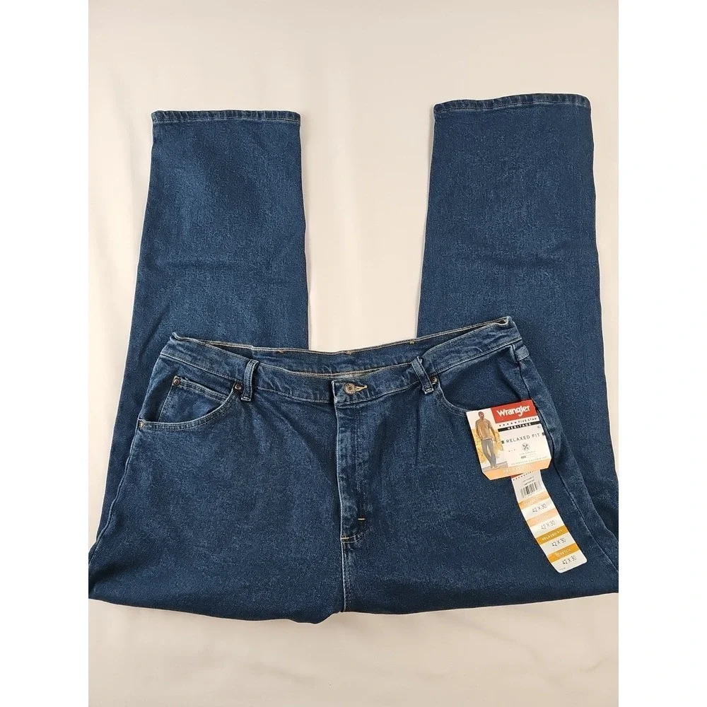 Wrangler Regular Fit Jeans Blue 5 Star Heritage‎ Denim 42x30 NWT